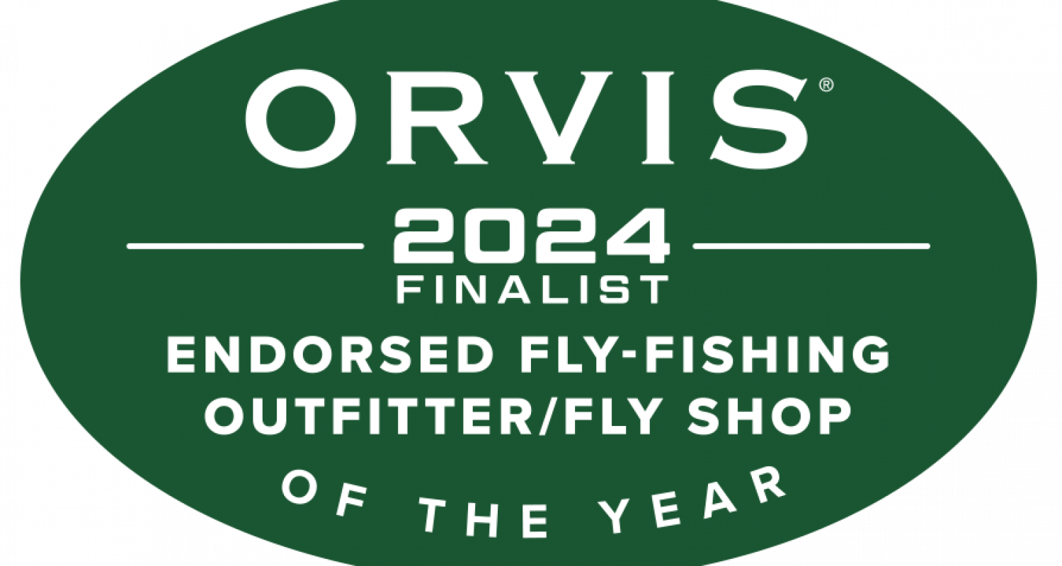 Crazy Rainbow Fly Fishing 2024 Finalist Endorsed Fly-Fishing Outfitter/Fly Shop Accomplishment Logo